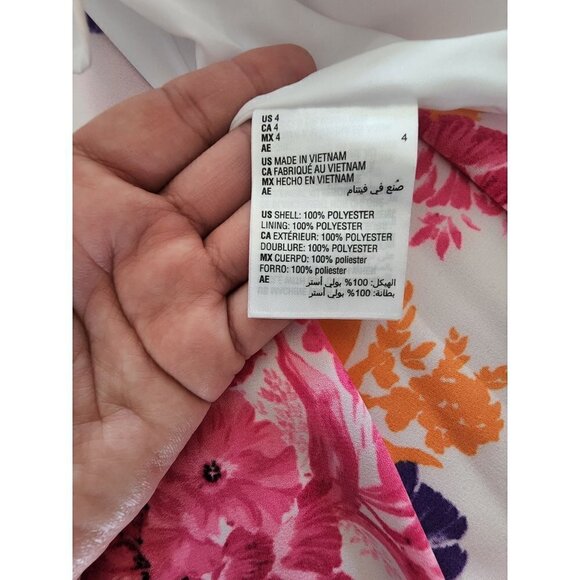 NEW Vneck Sleeveless Floral Midi Dress Size 4 - Picture 6 of 7